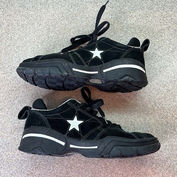 VNTG.Converse All Star One Star 2000 Black Suede Men's Size 7 1/2 Women's Size 9 - Picture 13 of 17